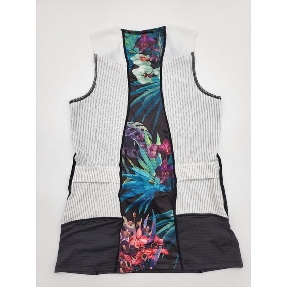 Louis Garneau Women's Pro Carbon Sleeveless‎ Triathlon Top Large Black/ Tropical - Picture 2 of 8